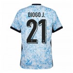 Günstige Fußballtrikots Portugal Diogo J. 21 Auswärtstrikot EURO 2024 Kurzarm